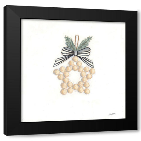 Farmhouse Ornament I  Black Modern Wood Framed Art Print with Double Matting by Baker, Sara