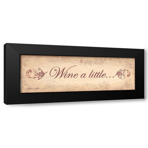 Wine a Little Black Modern Wood Framed Art Print with Double Matting by Barton, Becca