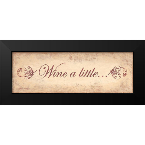 Wine a Little Black Modern Wood Framed Art Print by Barton, Becca