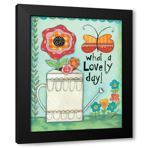 What a Lovely Day Black Modern Wood Framed Art Print with Double Matting by Deming, Bernadette
