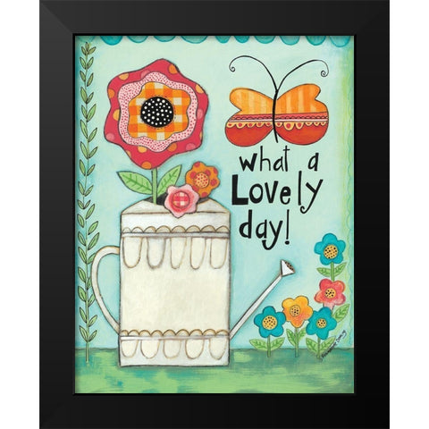 What a Lovely Day Black Modern Wood Framed Art Print by Deming, Bernadette