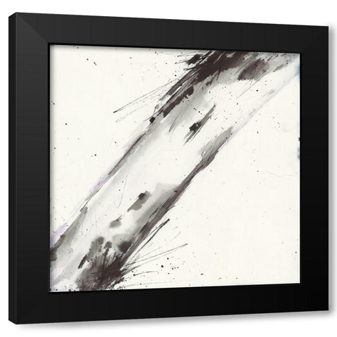 Simplification Series VI Black Modern Wood Framed Art Print with Double Matting by Hallowell, Britt