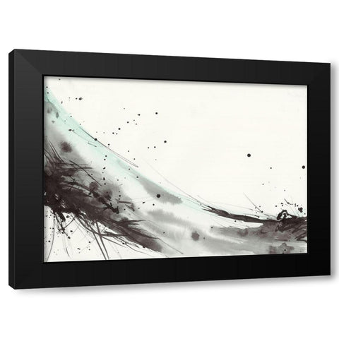 Simplification Series VII Black Modern Wood Framed Art Print with Double Matting by Hallowell, Britt