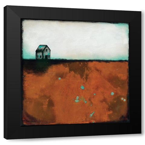 Country Solace Black Modern Wood Framed Art Print with Double Matting by Hallowell, Britt