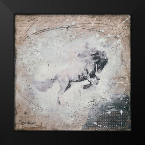 Wild Spirit Black Modern Wood Framed Art Print by Hallowell, Britt