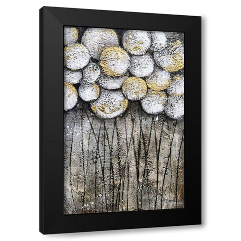 Bubble Trees in White Black Modern Wood Framed Art Print by Hallowell, Britt