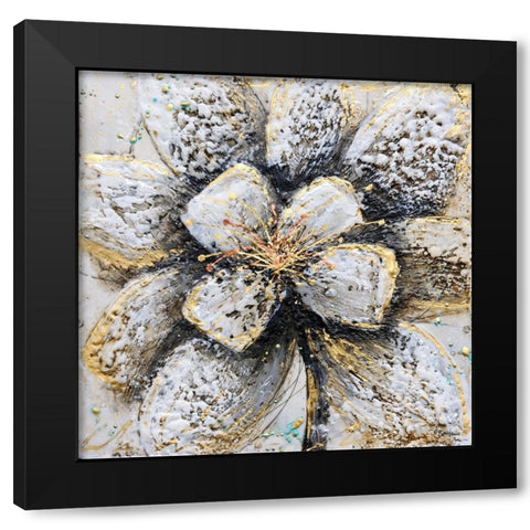 Explosion of Petals Black Modern Wood Framed Art Print with Double Matting by Hallowell, Britt