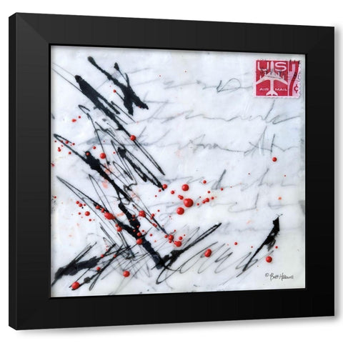 Letters Home Black Modern Wood Framed Art Print by Halllowell, Britt