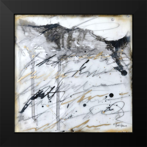 The World is Calling Black Modern Wood Framed Art Print by Halllowell, Britt