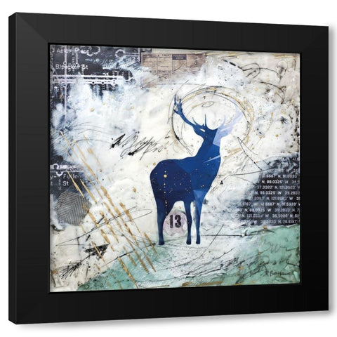 Wanderers Spirit Black Modern Wood Framed Art Print with Double Matting by Hallowell, Britt