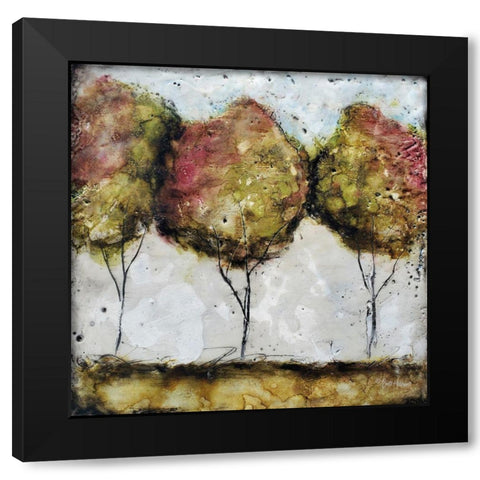 A Fall Stroll Black Modern Wood Framed Art Print with Double Matting by Hallowell, Britt
