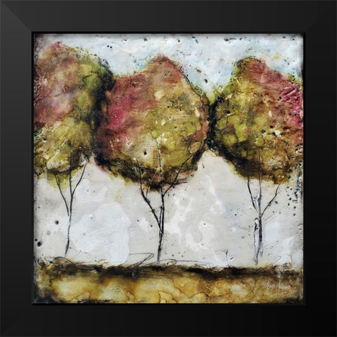 A Fall Stroll Black Modern Wood Framed Art Print by Hallowell, Britt