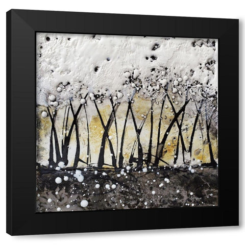 Snowfall Meadows  Black Modern Wood Framed Art Print with Double Matting by Hallowell, Britt