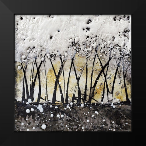 Snowfall Meadows  Black Modern Wood Framed Art Print by Hallowell, Britt