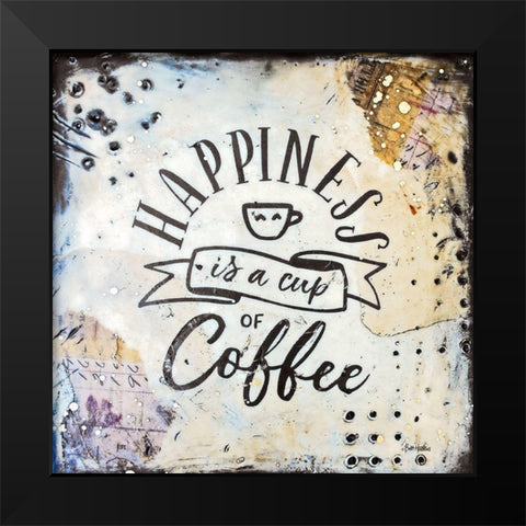 Coffee Love 1 Black Modern Wood Framed Art Print by Hallowell, Britt