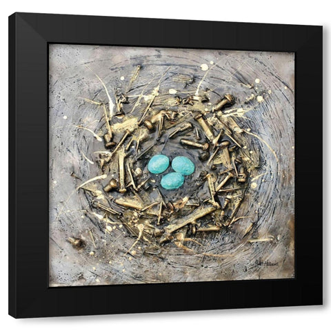 We Built Our Home Black Modern Wood Framed Art Print with Double Matting by Hallowell, Britt