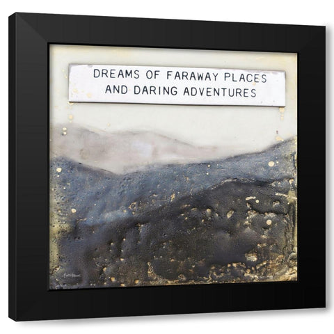 Dream of Faraway Places Black Modern Wood Framed Art Print by Baker, Sara