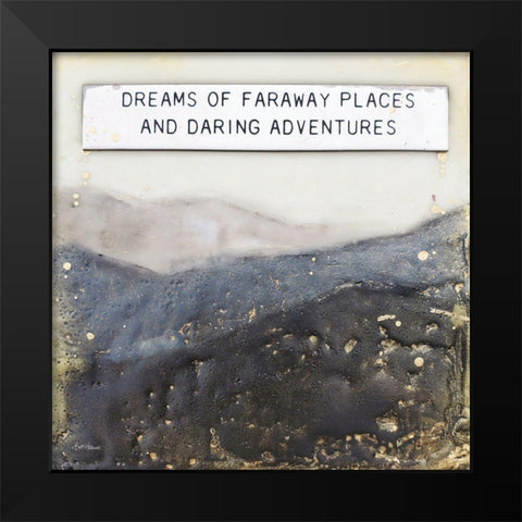 Dream of Faraway Places Black Modern Wood Framed Art Print by Baker, Sara