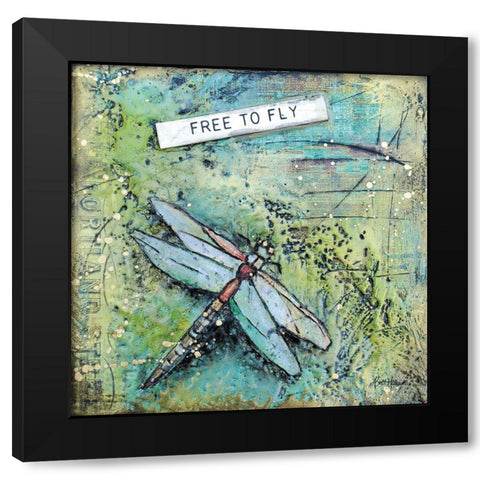 Free to Fly Black Modern Wood Framed Art Print by Baker, Sara