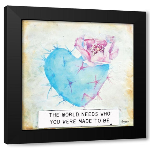 The World Needs Black Modern Wood Framed Art Print by Hallowell, Britt
