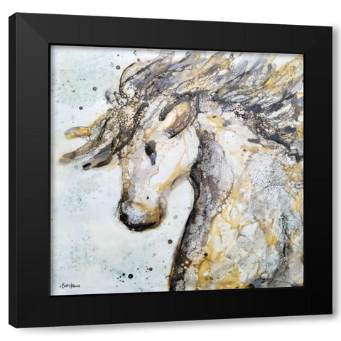 Running Wild Black Modern Wood Framed Art Print by Hallowell, Britt