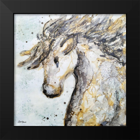 Running Wild Black Modern Wood Framed Art Print by Hallowell, Britt