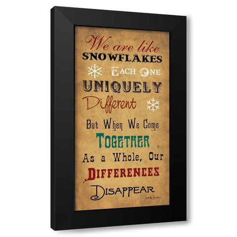 Uniquely Different Black Modern Wood Framed Art Print by Jacobs, Billy