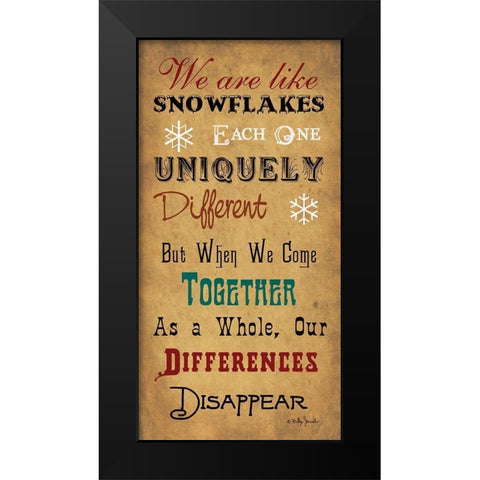 Uniquely Different Black Modern Wood Framed Art Print by Jacobs, Billy