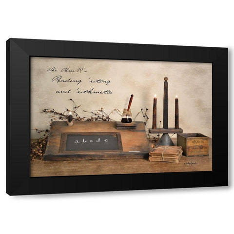 The Three Rs Black Modern Wood Framed Art Print by Jacobs, Billy
