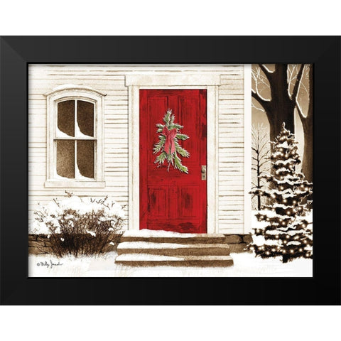 Red Door Black Modern Wood Framed Art Print by Jacobs, Billy