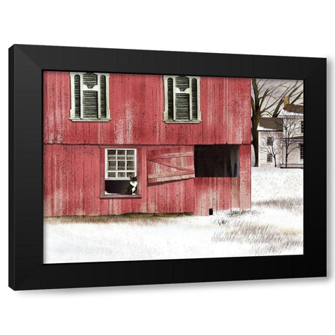 The Mouser  Black Modern Wood Framed Art Print by Jacobs, Billy