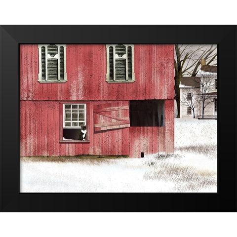 The Mouser  Black Modern Wood Framed Art Print by Jacobs, Billy