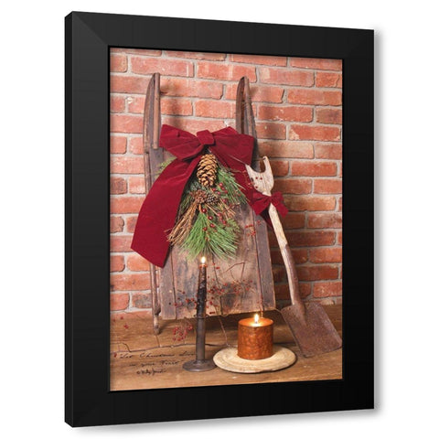 Let Christmas Live          Black Modern Wood Framed Art Print with Double Matting by Jacobs, Billy