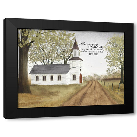 Amazing Grace Black Modern Wood Framed Art Print by Jacobs, Billy