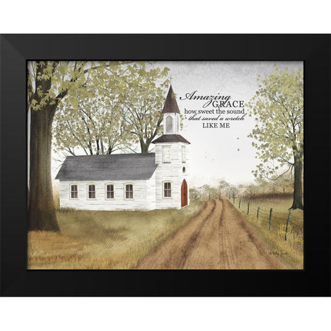 Amazing Grace Black Modern Wood Framed Art Print by Jacobs, Billy