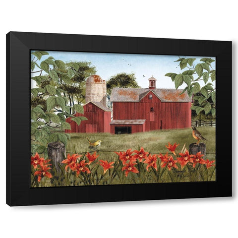Summer Days Black Modern Wood Framed Art Print with Double Matting by Jacobs, Billy