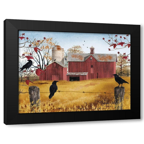 Autumn Gold Black Modern Wood Framed Art Print by Jacobs, Billy