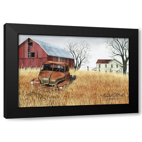 Granddads Ole Truck Black Modern Wood Framed Art Print with Double Matting by Jacobs, Billy