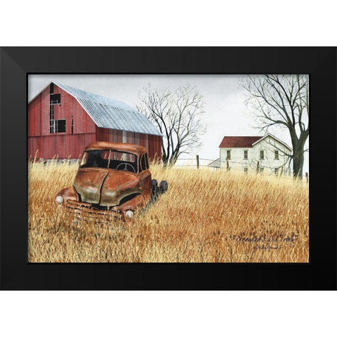 Granddads Ole Truck Black Modern Wood Framed Art Print by Jacobs, Billy