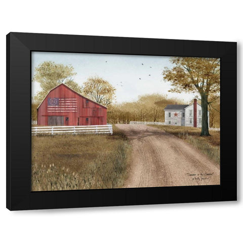 Summer in the Country Black Modern Wood Framed Art Print with Double Matting by Jacobs, Billy