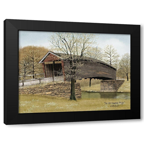 The Old Humpback Bridge Black Modern Wood Framed Art Print with Double Matting by Jacobs, Billy