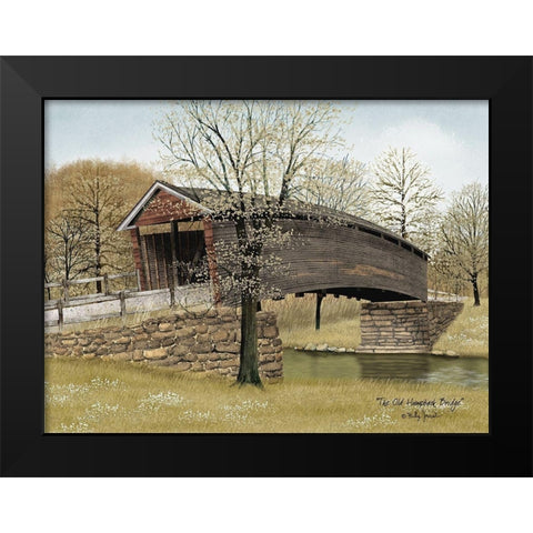 The Old Humpback Bridge Black Modern Wood Framed Art Print by Jacobs, Billy