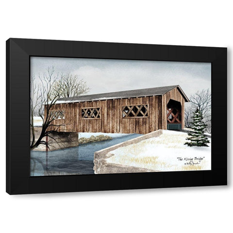 The Kissing Bridge       Black Modern Wood Framed Art Print by Jacobs, Billy