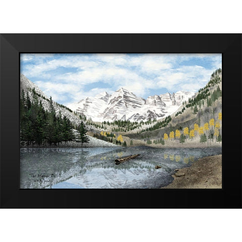 The Maroon Bells      Black Modern Wood Framed Art Print by Jacobs, Billy