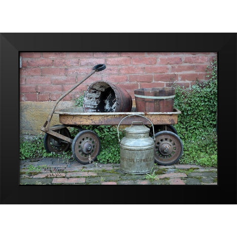 Milk Wagon Black Modern Wood Framed Art Print by Jacobs, Billy