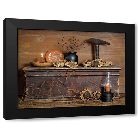 Primitive Pleasures Black Modern Wood Framed Art Print by Jacobs, Billy