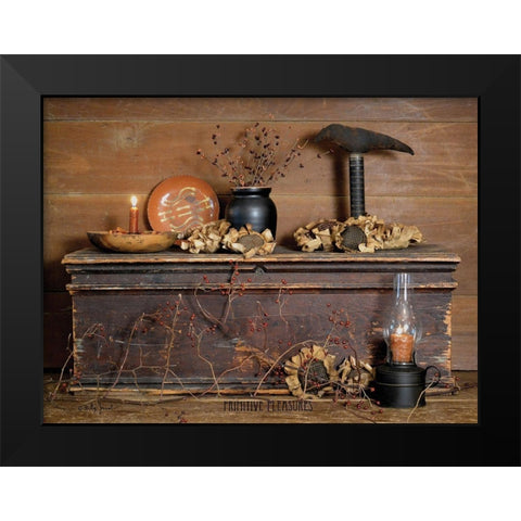 Primitive Pleasures Black Modern Wood Framed Art Print by Jacobs, Billy