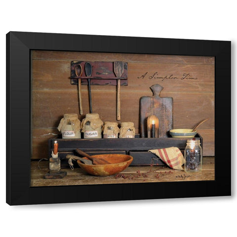 A Simpler Time Black Modern Wood Framed Art Print by Jacobs, Billy