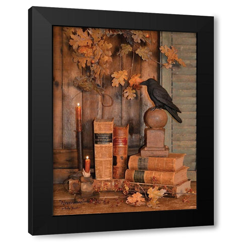 Never More Black Modern Wood Framed Art Print by Jacobs, Billy