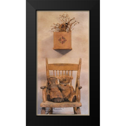Forever Friends Black Modern Wood Framed Art Print by Jacobs, Billy
